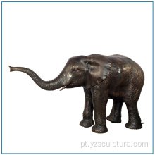 Escultura de Bronze de elefante de tamanho vida para decoração de jardim